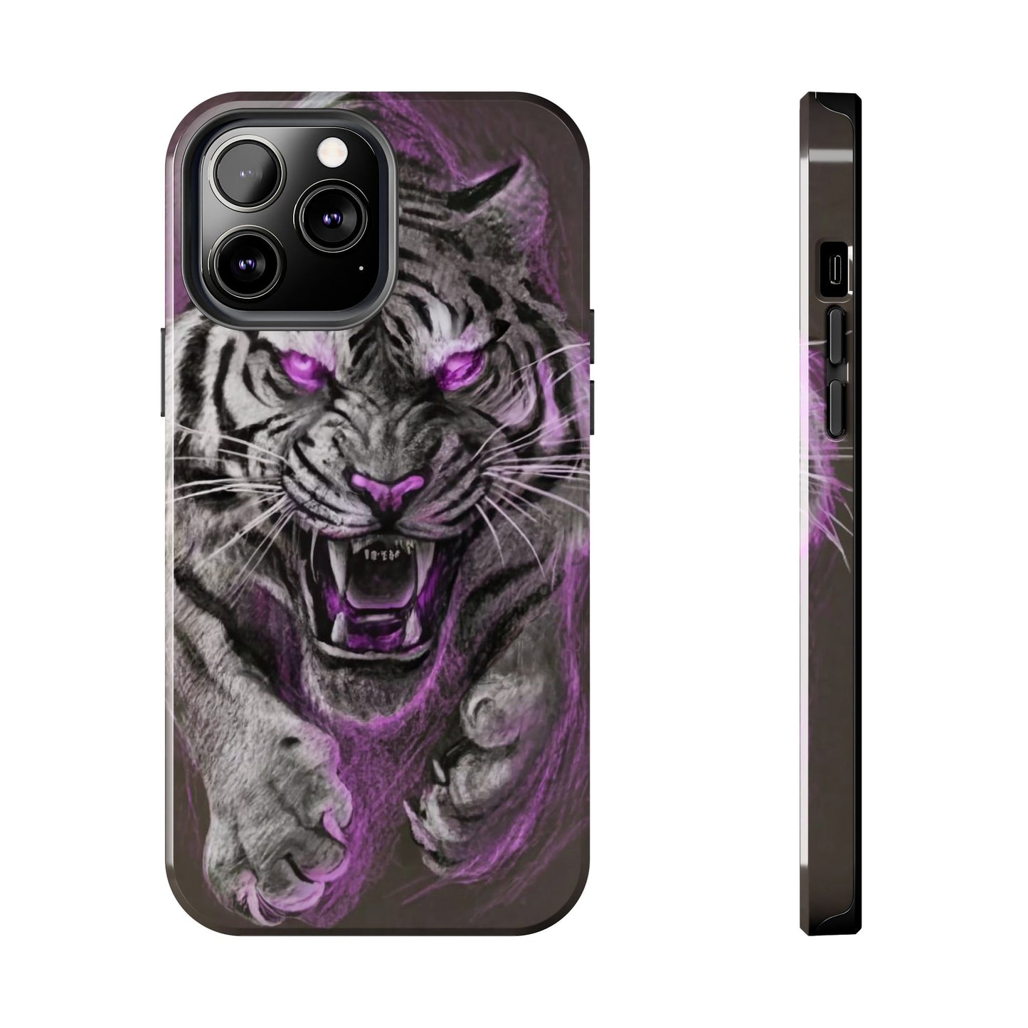 Enigmatic Hunter Tiger Sketch Tough Phone Case