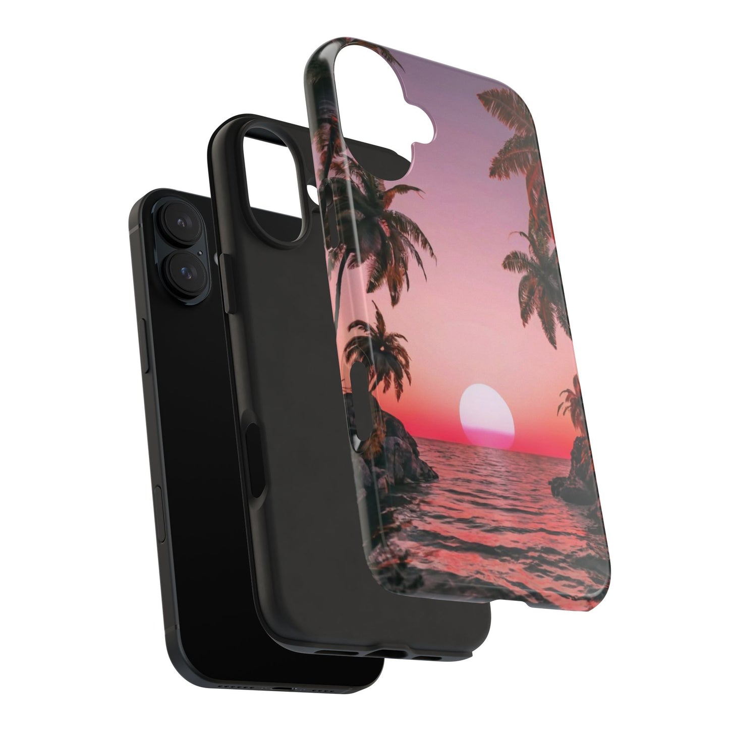 Golden Horizon Palm Sunset Tough Phone Case