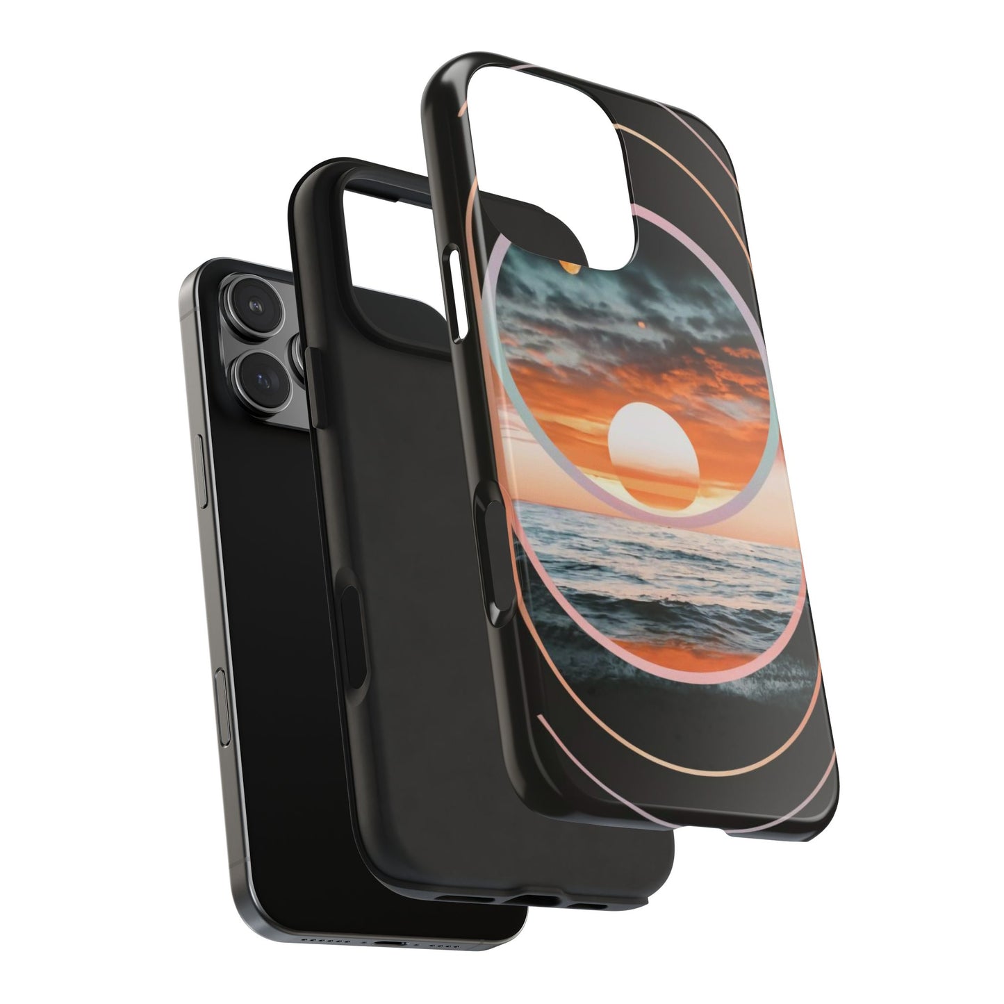 Fusion Sunset Abstract Art Tough Phone Case