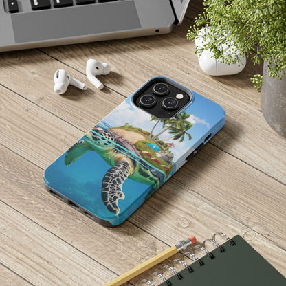 Island Turtle Ocean Adventure Tough Phone Case