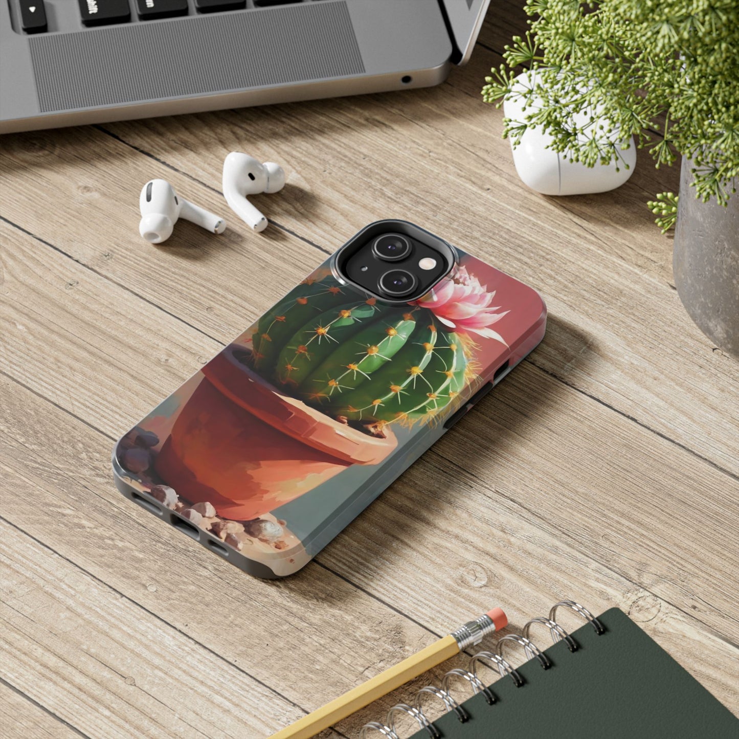 DesertBloom Terracotta Cactus Tough Phone Case