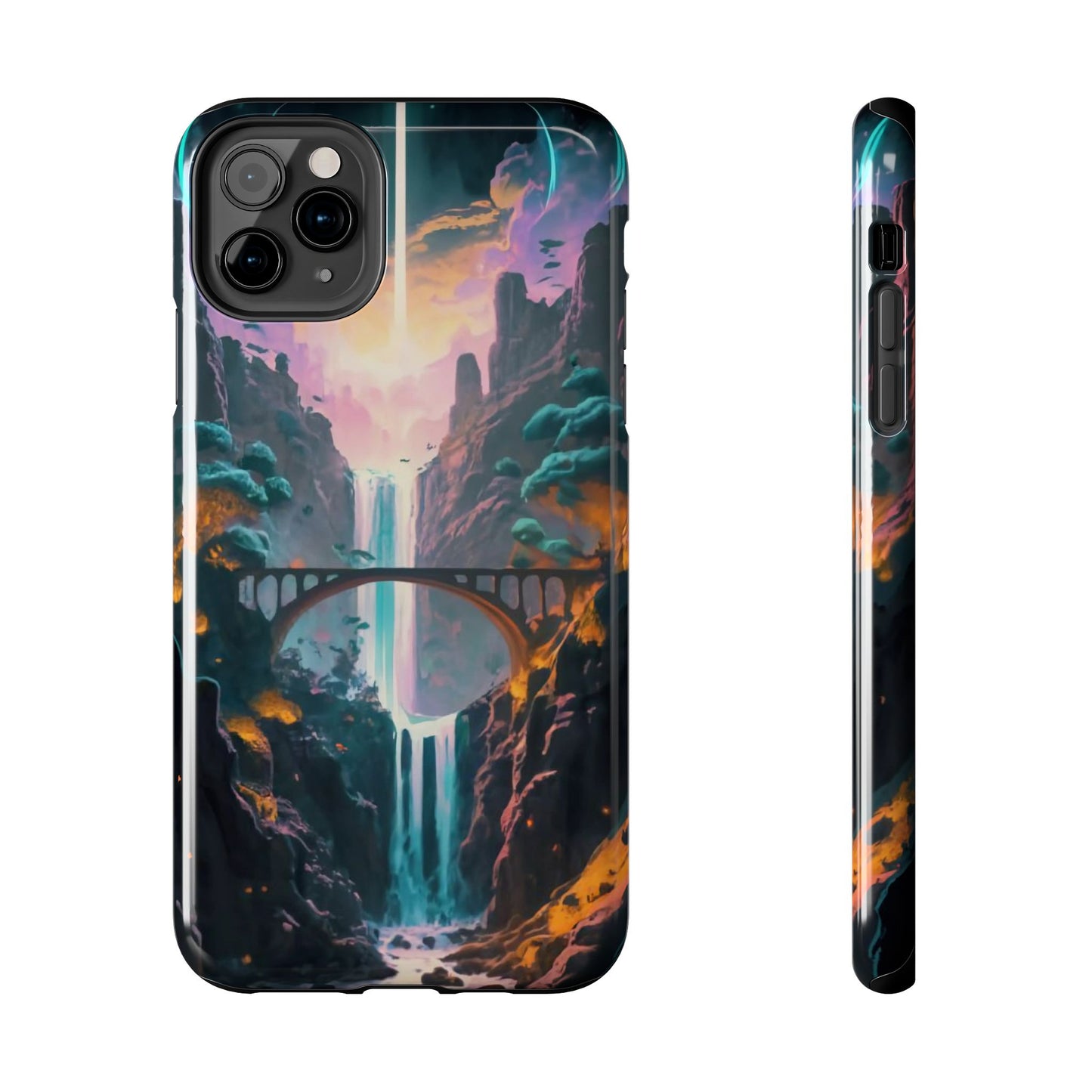 Midnight Cascade Blue Moon Tough Phone Case