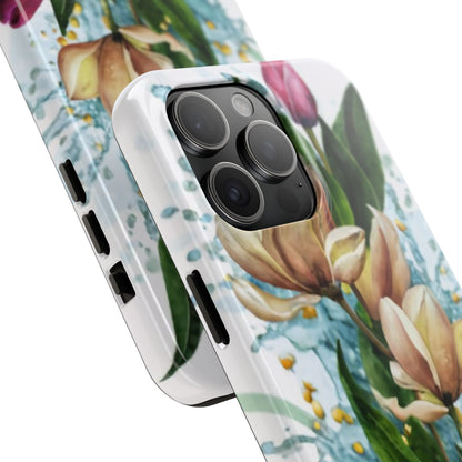 Blossom Splash Watercolor Floral Tough Phone Case