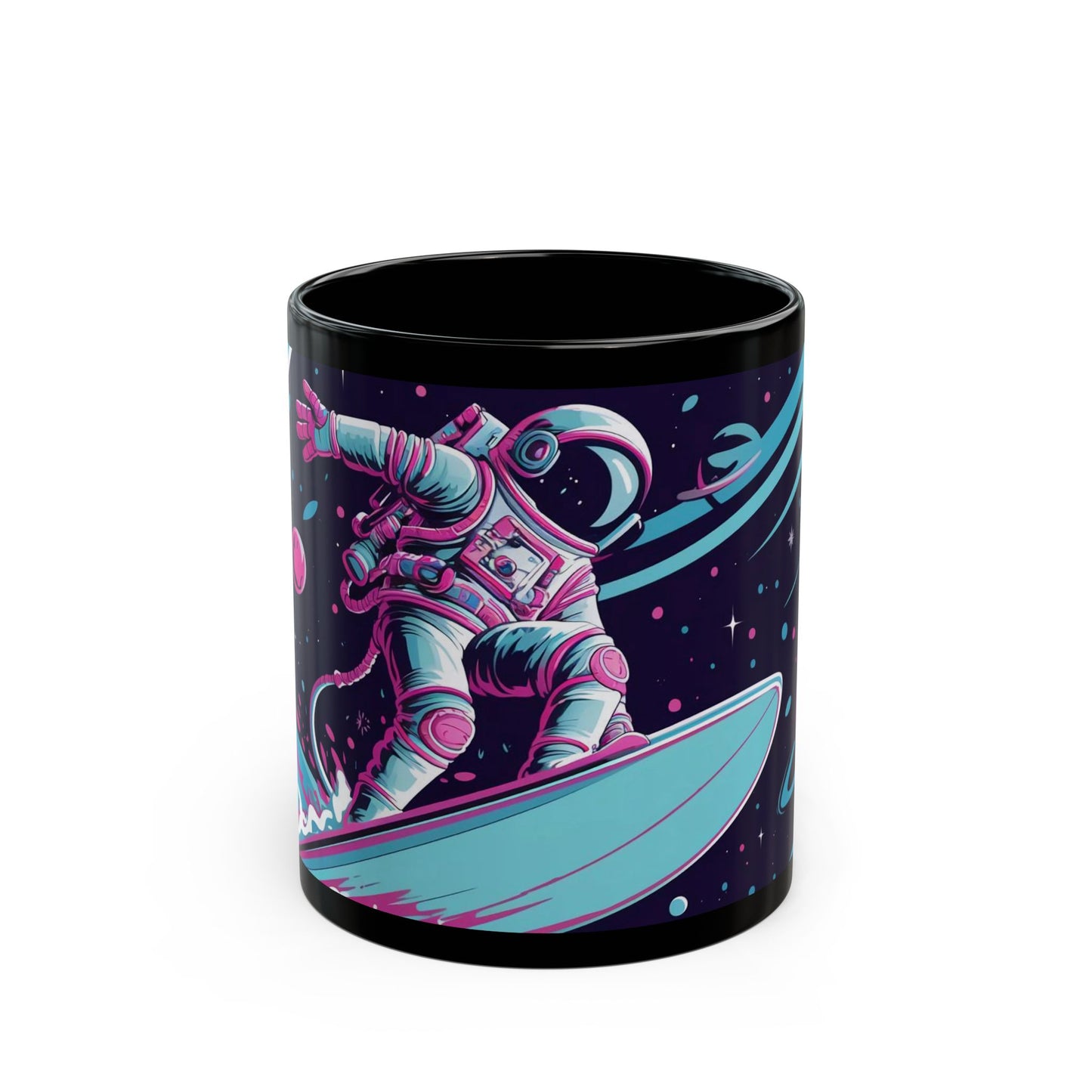 Surfing the Stars Mug – Vibrant Astronaut Space Adventure