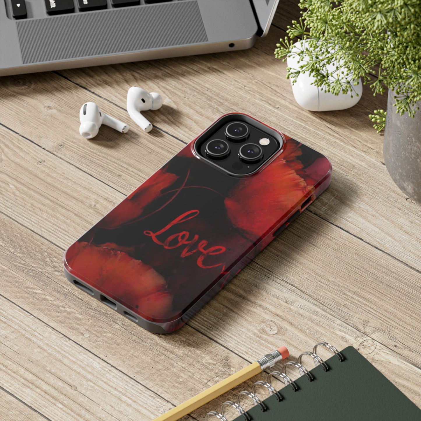 Crimson Love Blossoms Tough Phone Case