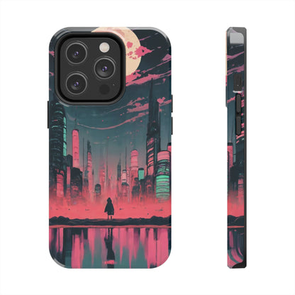 Moonlit Cityscape Night View Tough Phone Case