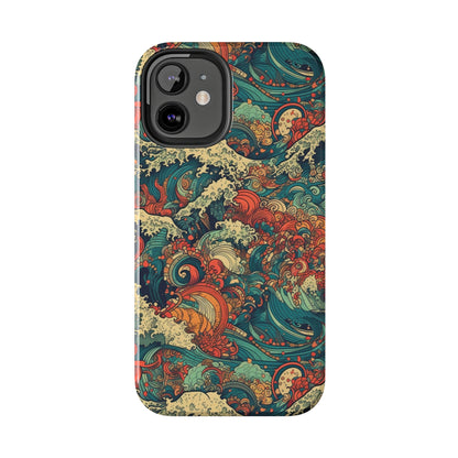 Multi-Hued Swirls - Wave of Colors - Tough Phone Case