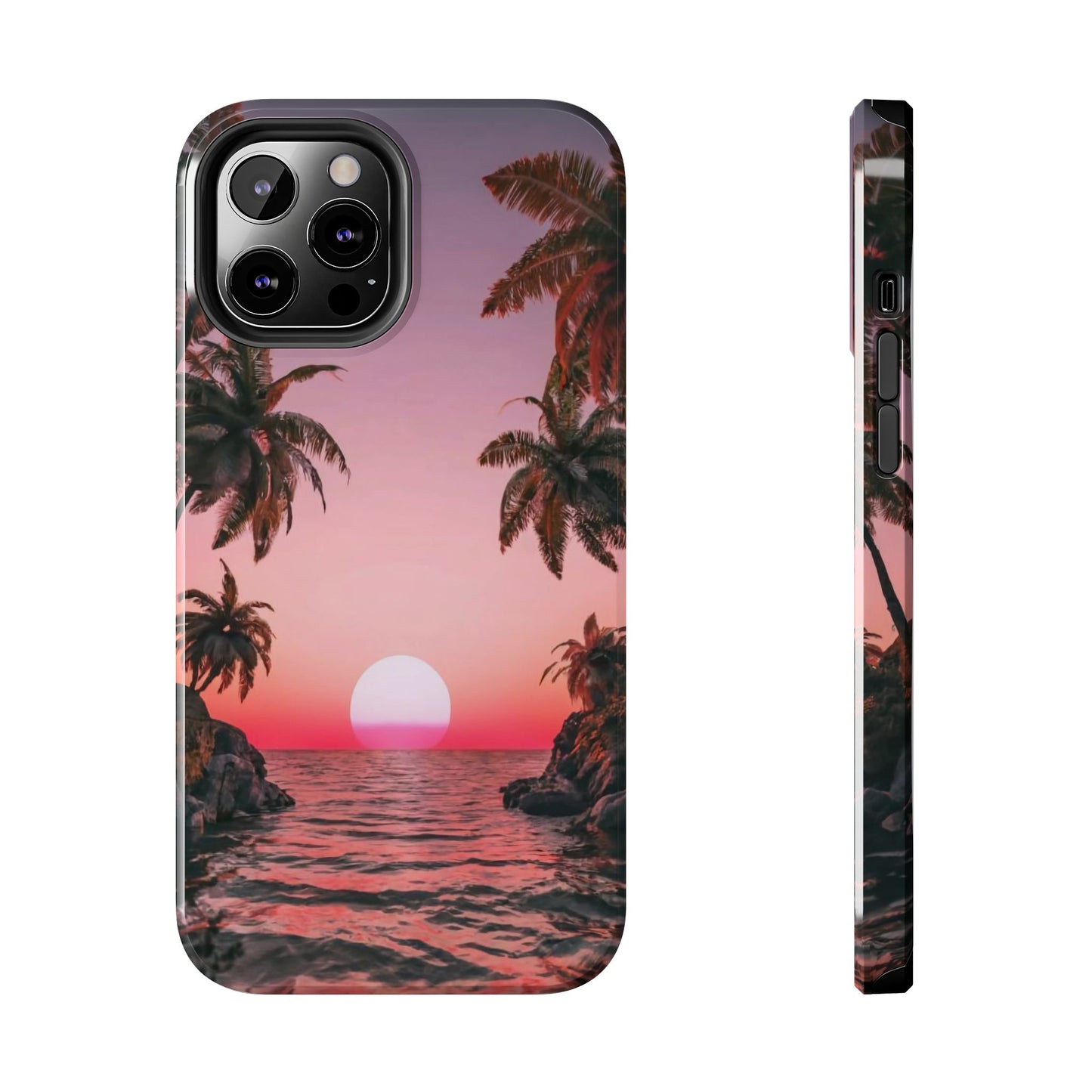 Golden Horizon Palm Sunset Tough Phone Case