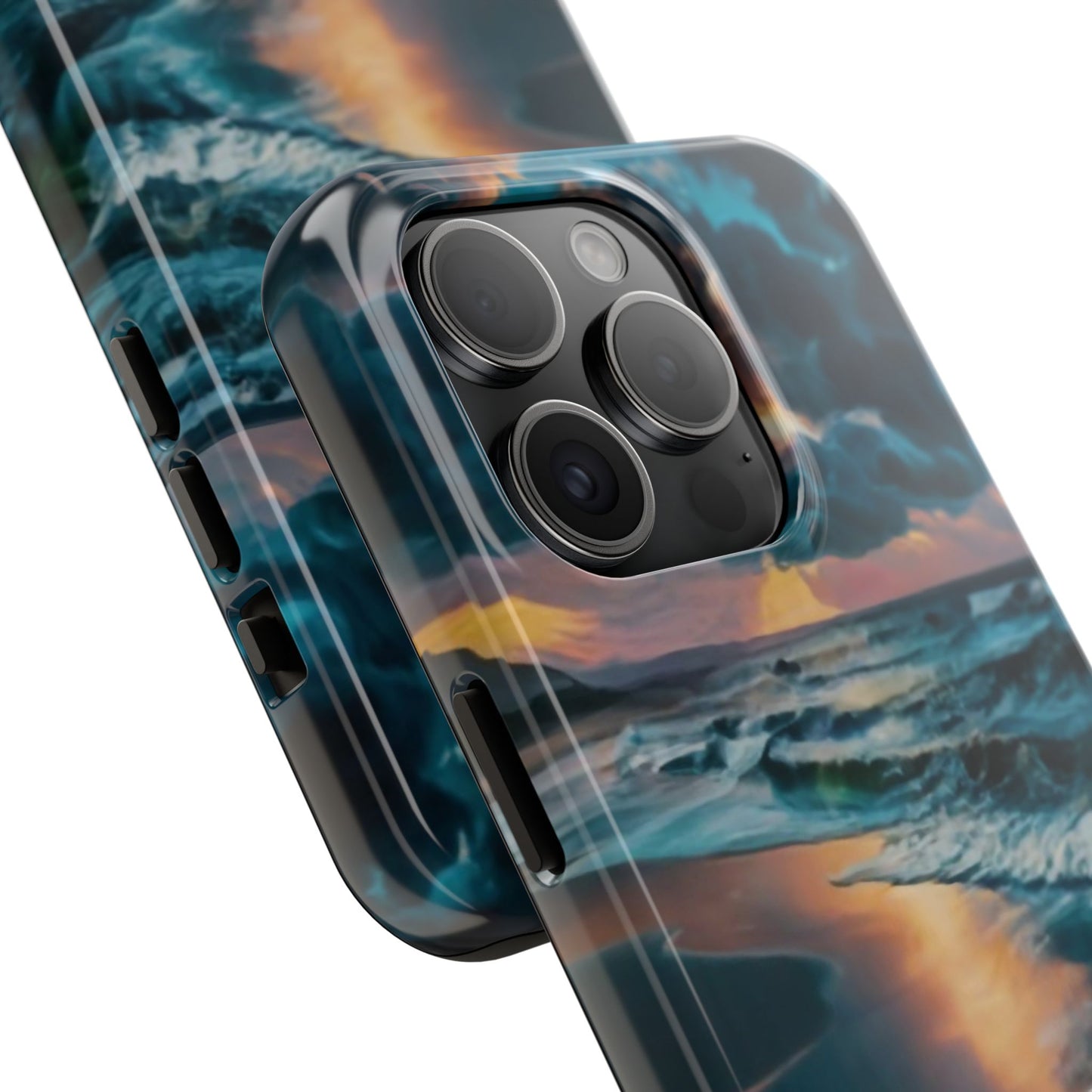 Coastal Sunset Waves Tough Phone Case