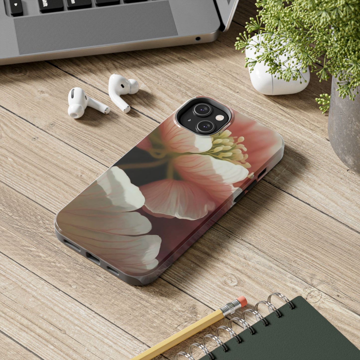 Pink Petal Watercolor Bloom Tough Phone Case