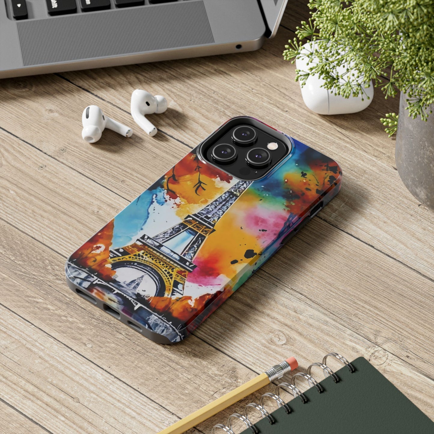 Vibrant Twilight Eiffel Defender Case