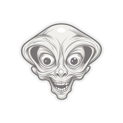 Bulging Eyes Alien Head Vinyl Sticker