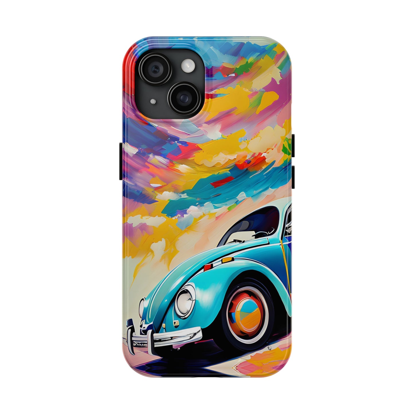 Painted Blue VDub Beetle - Tough Phone Case