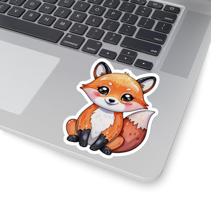 Charming Fox Watercolor Cartoon Sticker