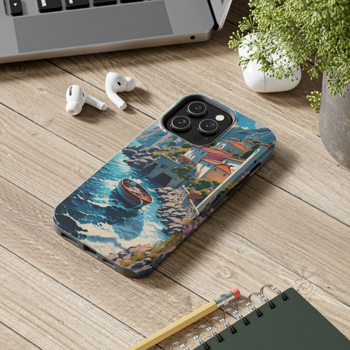 Coastal Dreamscape Boat Tough Phone Case