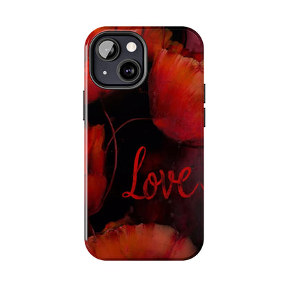 Crimson Love Blossoms Tough Phone Case