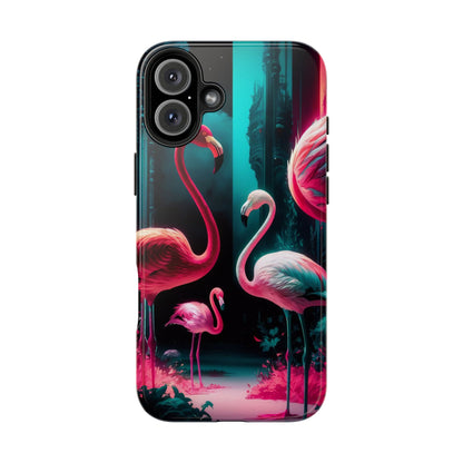 Vibrant Flamingo Gathering Tough Phone Case