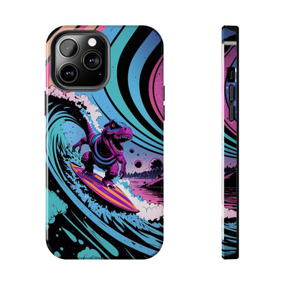 Cosmic T-Rex Surfer Adventure Tough Phone Case