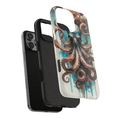 Serene Octopus Watercolor Tough Phone Case