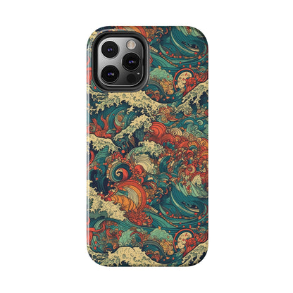 Multi-Hued Swirls - Wave of Colors - Tough Phone Case