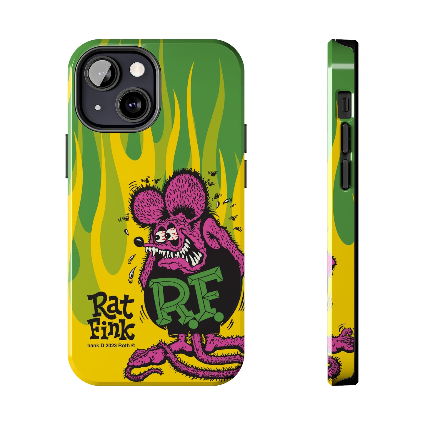 Fink Flames - Yellow/Green - Tough Phone Case