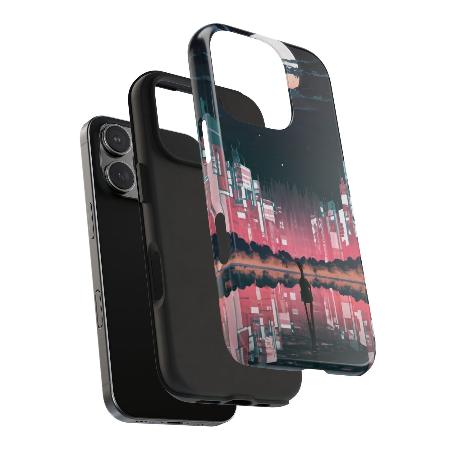 Moonlit Waterfront City Night Tough Phone Case