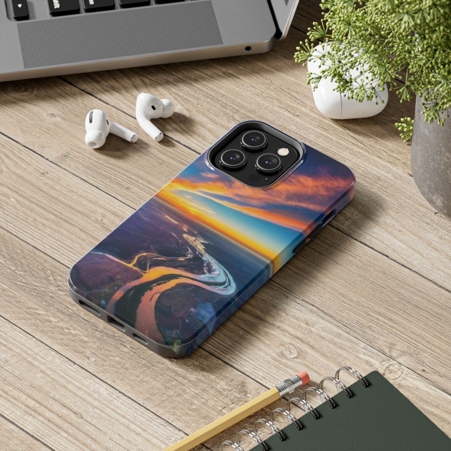 Celestial Sunset Earth View Tough Phone Case