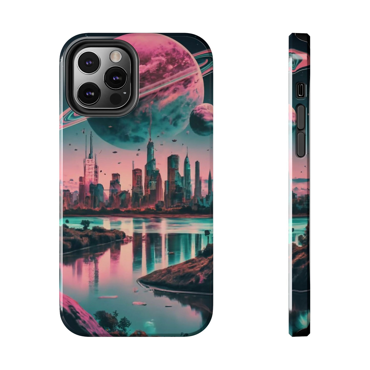 Celestial Cityscape Aerial View Tough Phone Case