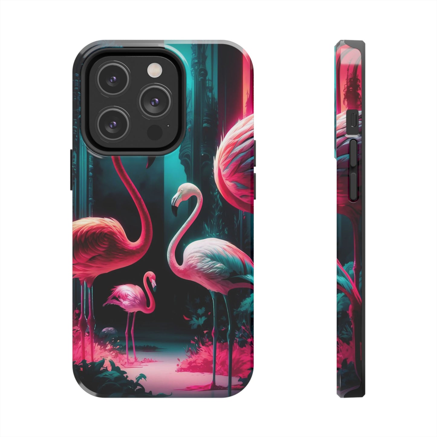 Vibrant Flamingo Gathering Tough Phone Case