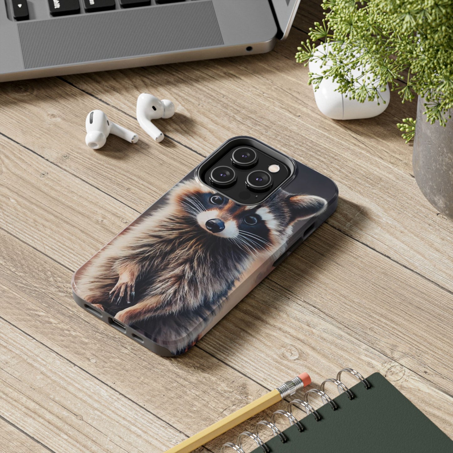 Abstract Raccoon Charm Tough Phone Case