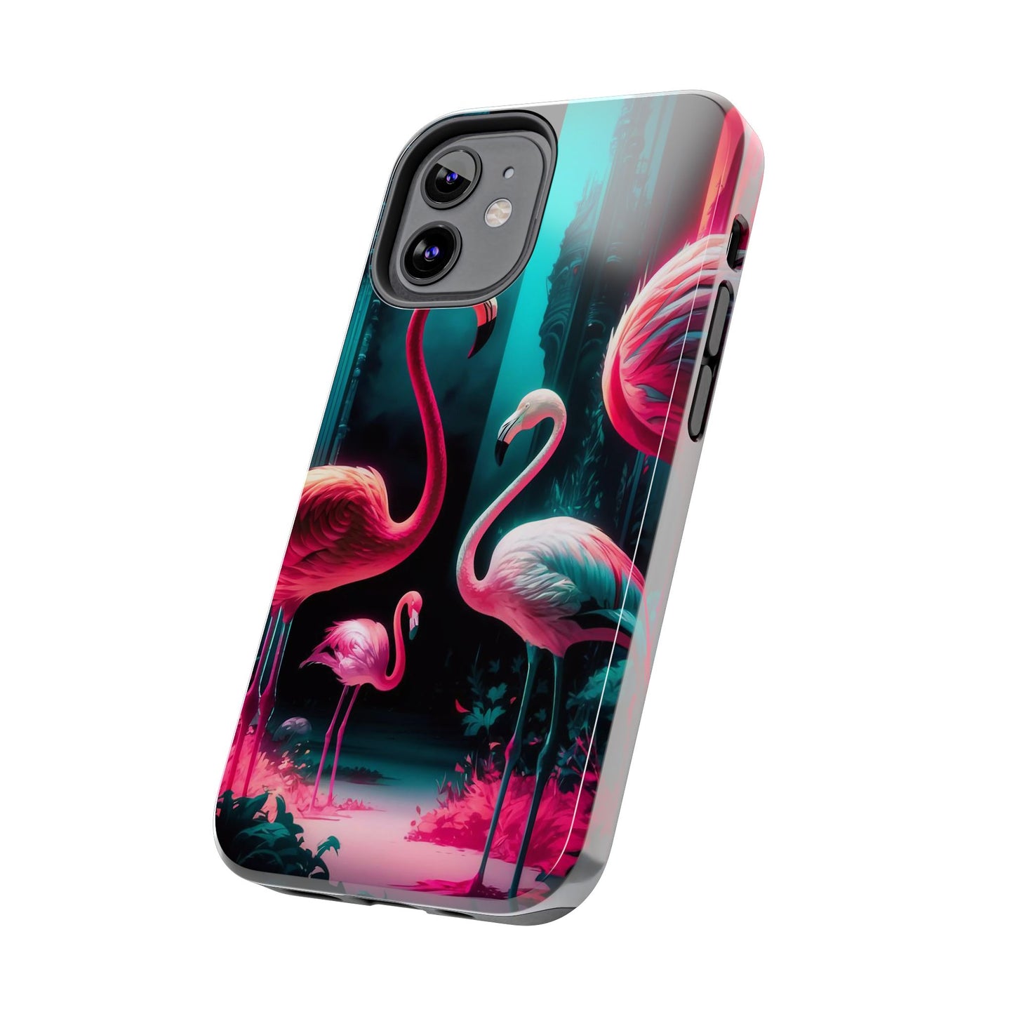 Vibrant Flamingo Gathering Tough Phone Case