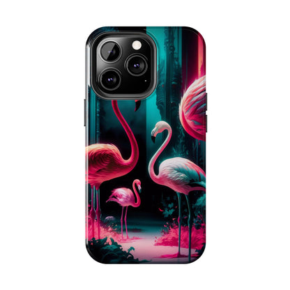 Vibrant Flamingo Gathering Tough Phone Case