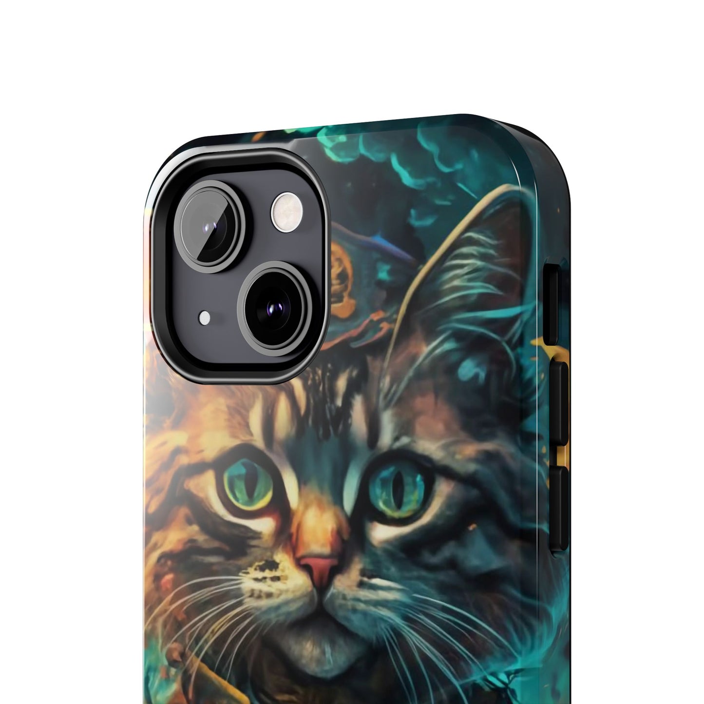 Cartoon Cat Pirate Starry Night Tough Phone Case