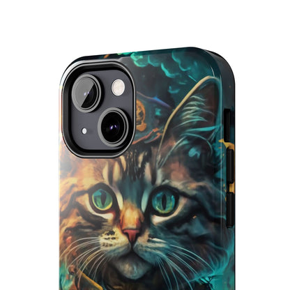 Cartoon Cat Pirate Starry Night Tough Phone Case