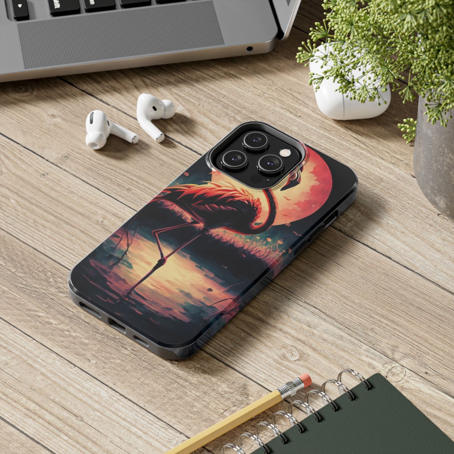 Sunset Flamingo Defender Case