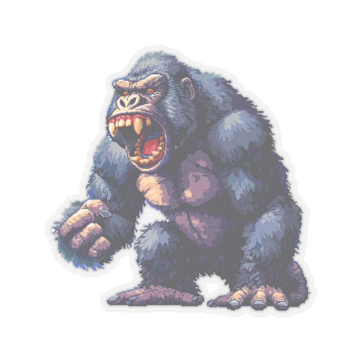 Pixelated Furious Ape Launch Vinyl Sticker