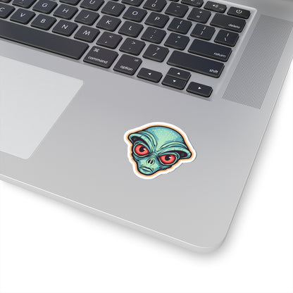 Mystic Green Alien Head Vinyl Sticker