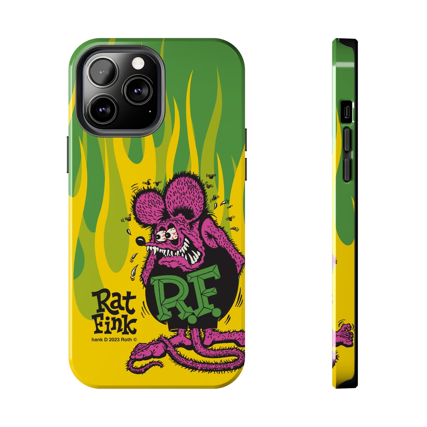 Fink Flames - Yellow/Green - Tough Phone Case