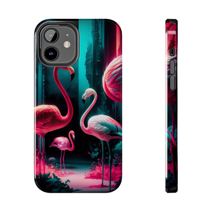 Vibrant Flamingo Gathering Tough Phone Case