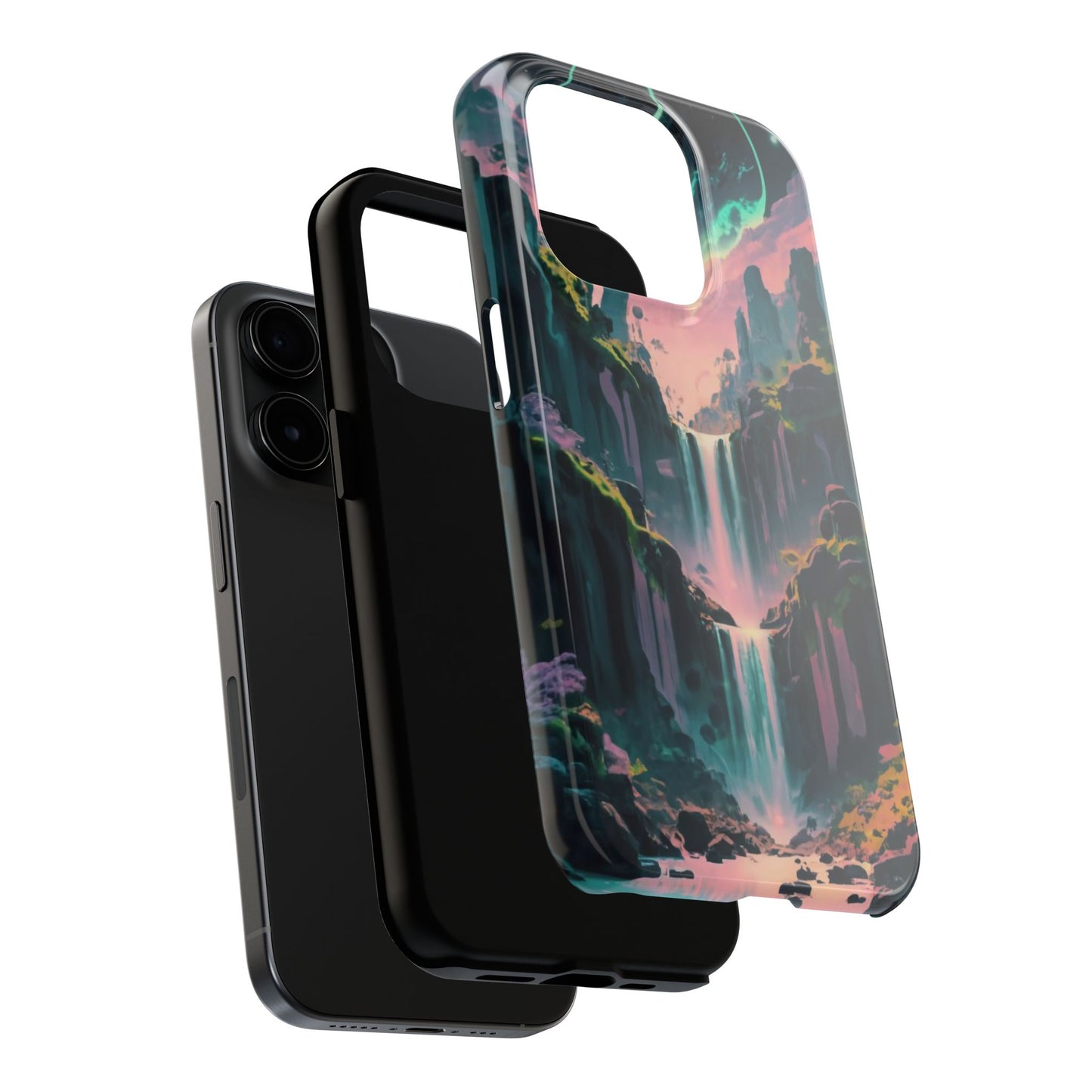 Moonfall Cascades Night View Tough Phone Case