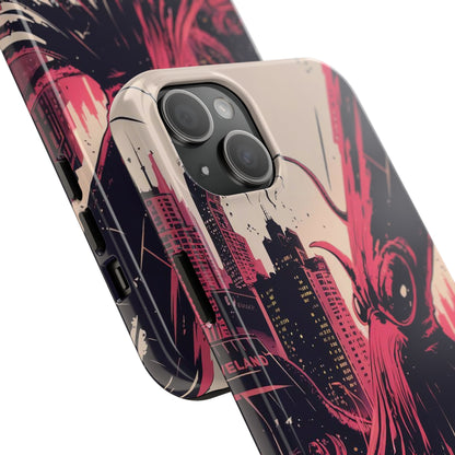 Kraken Rampage Cityscape Tough Phone Case