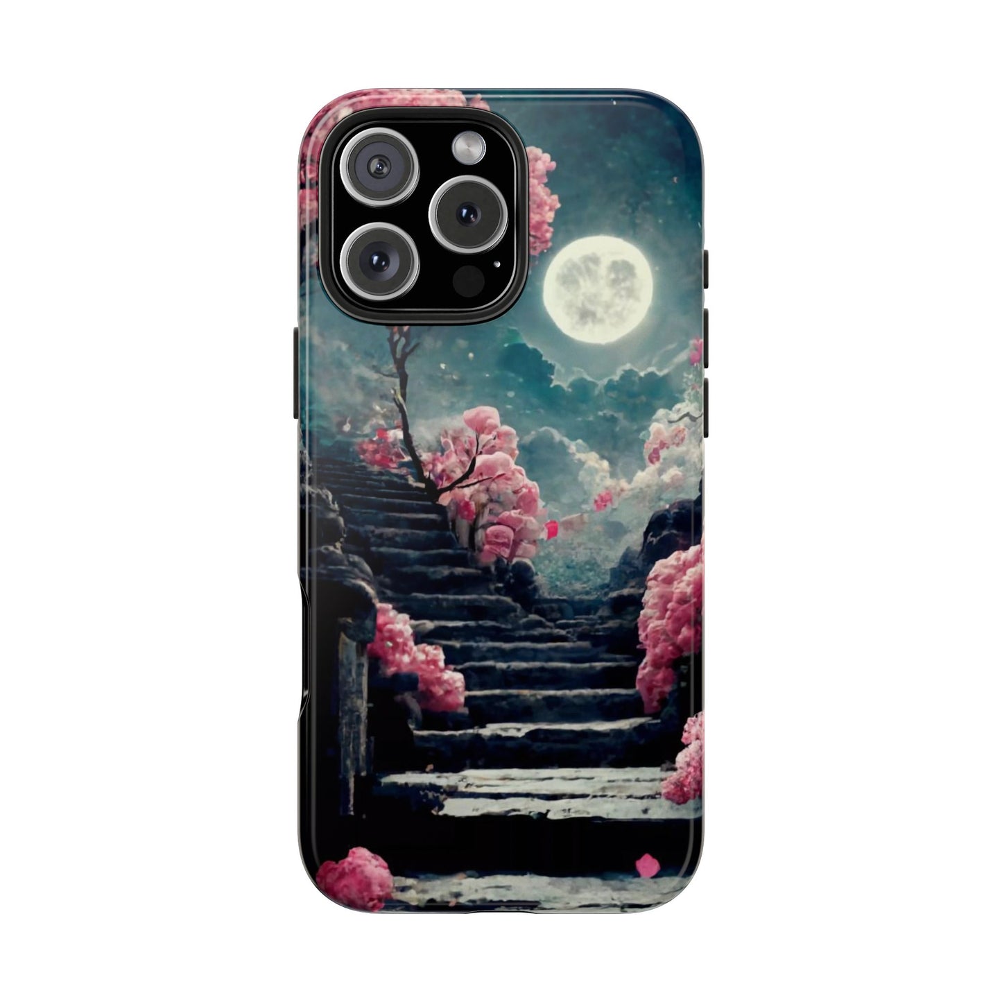 Mountain Path Cherry Blossoms Tough Phone Case