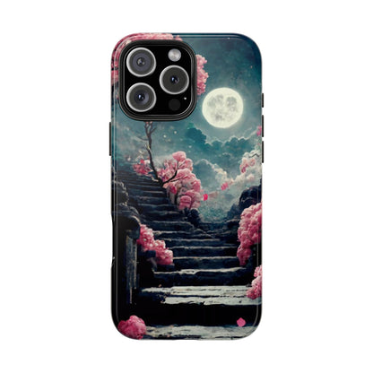 Mountain Path Cherry Blossoms Tough Phone Case