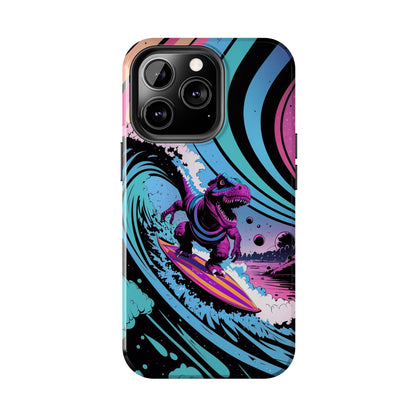 Cosmic T-Rex Surfer Adventure Tough Phone Case