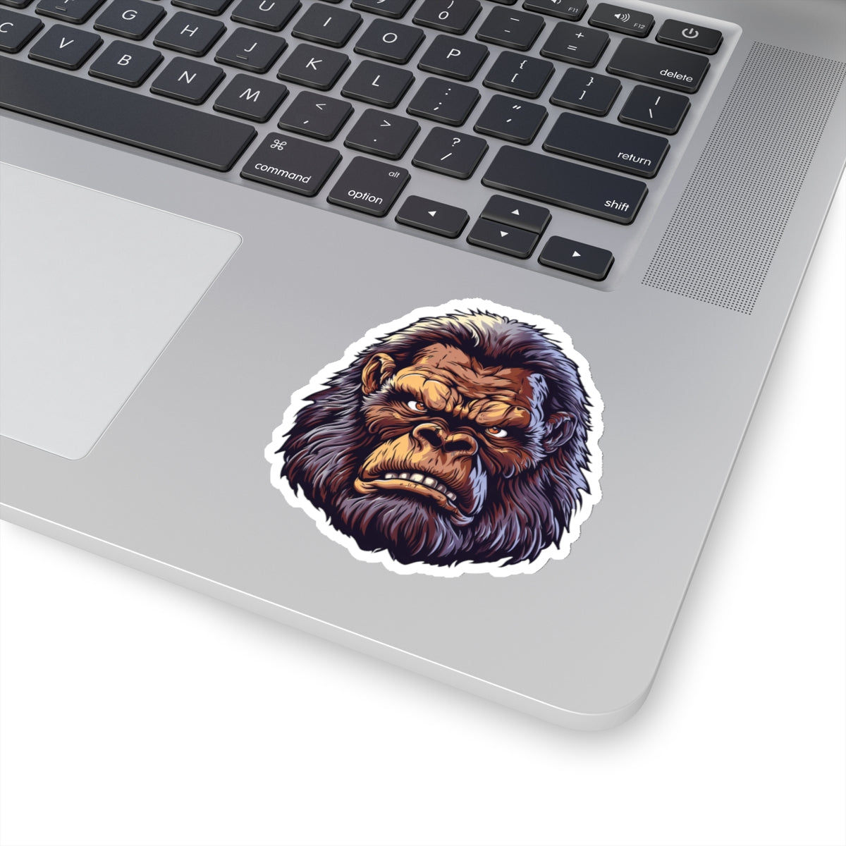 Angry Tan Fur Yeti Vinyl Sticker