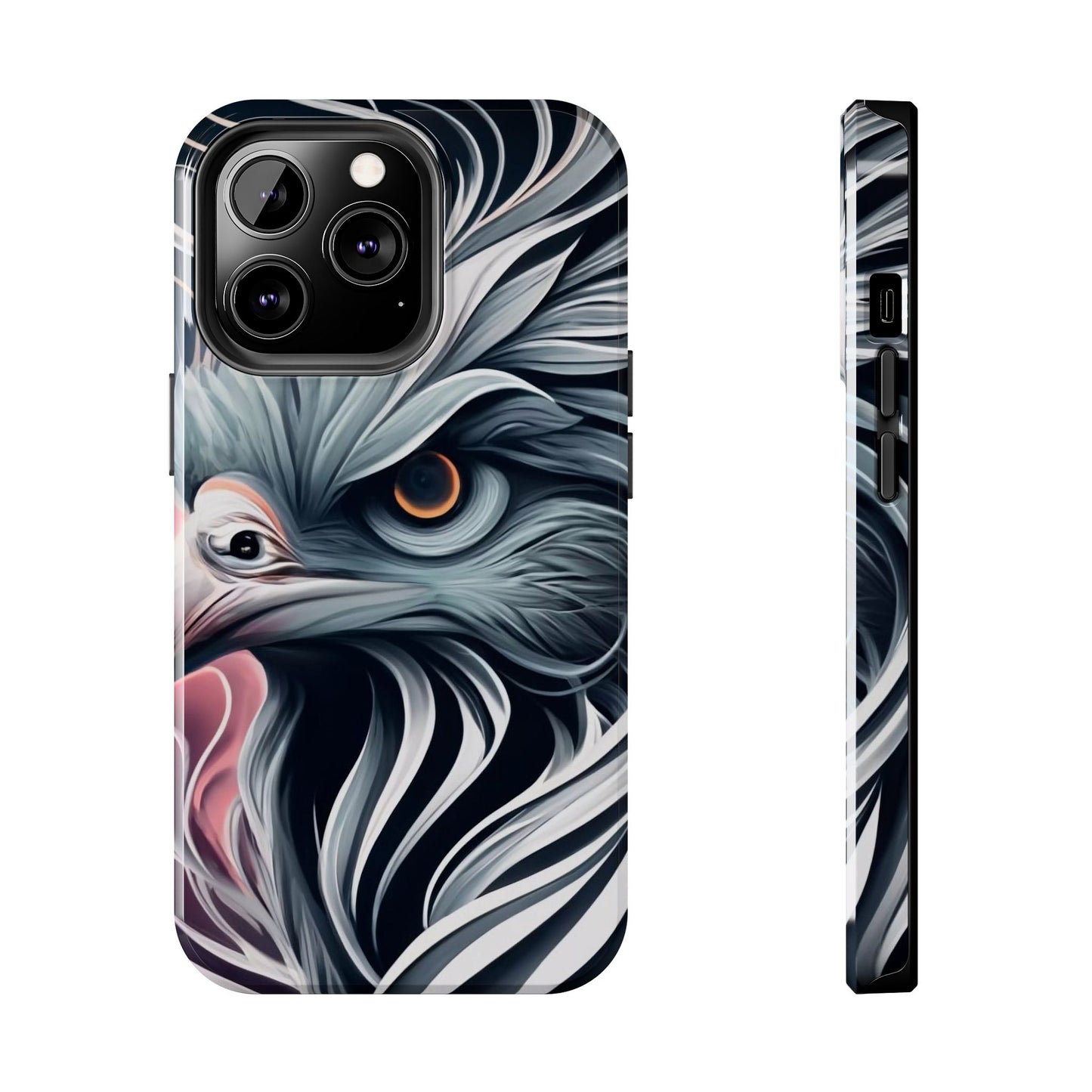 AviarySwirls Monochrome Bird Tough Phone Case