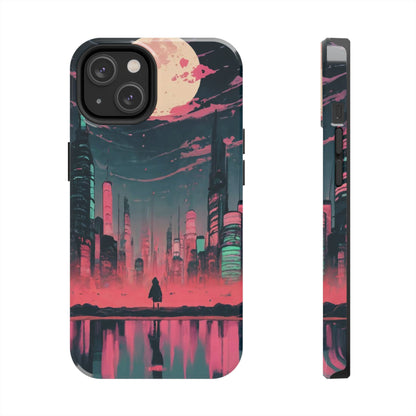 Moonlit Cityscape Night View Tough Phone Case