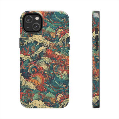 Multi-Hued Swirls - Wave of Colors - Tough Phone Case