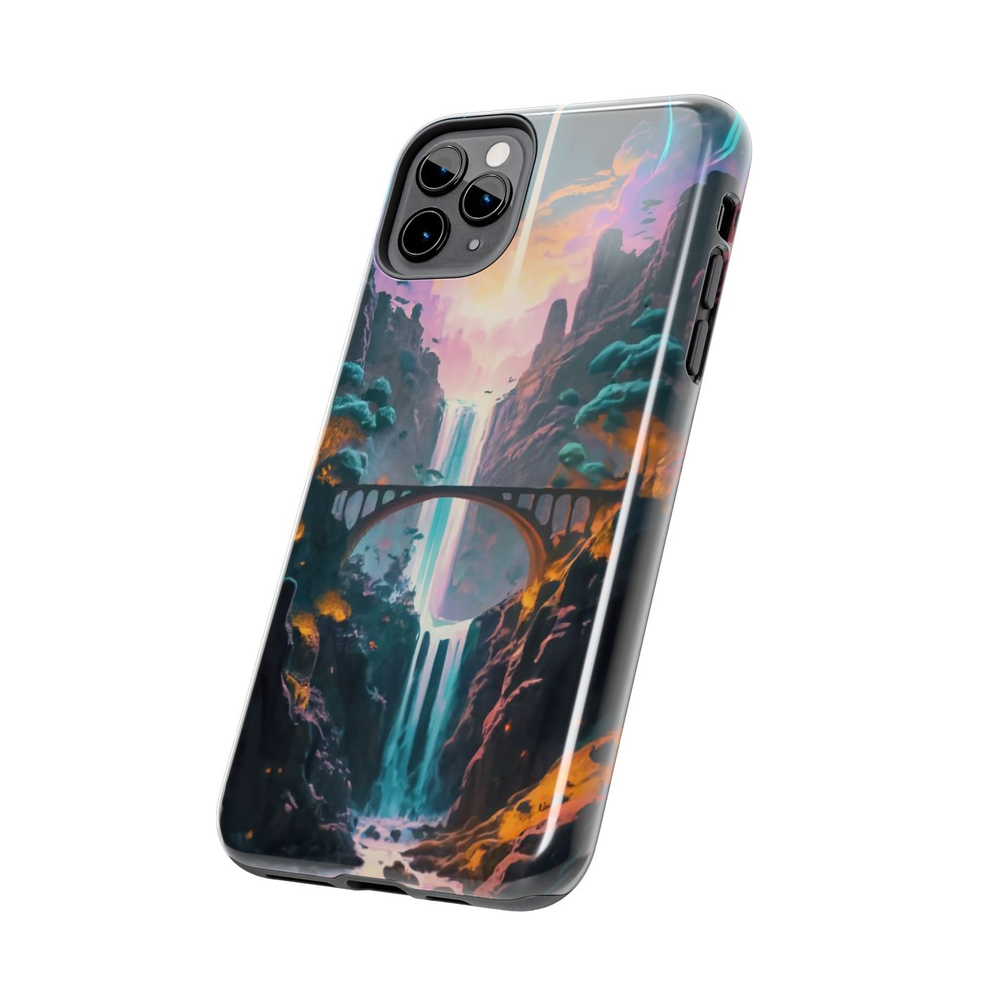 Midnight Cascade Blue Moon Tough Phone Case