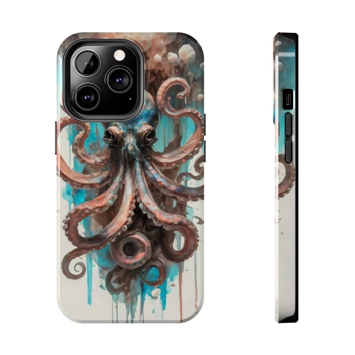 Serene Octopus Watercolor Tough Phone Case
